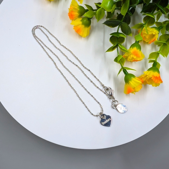 NFL Official Merchandise Steelers Football Team Heart Necklace - Picture 2 of 5